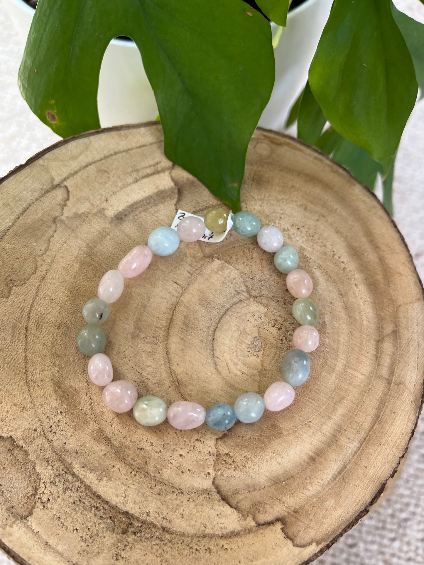 Beryll Morganit Nugget Armband
