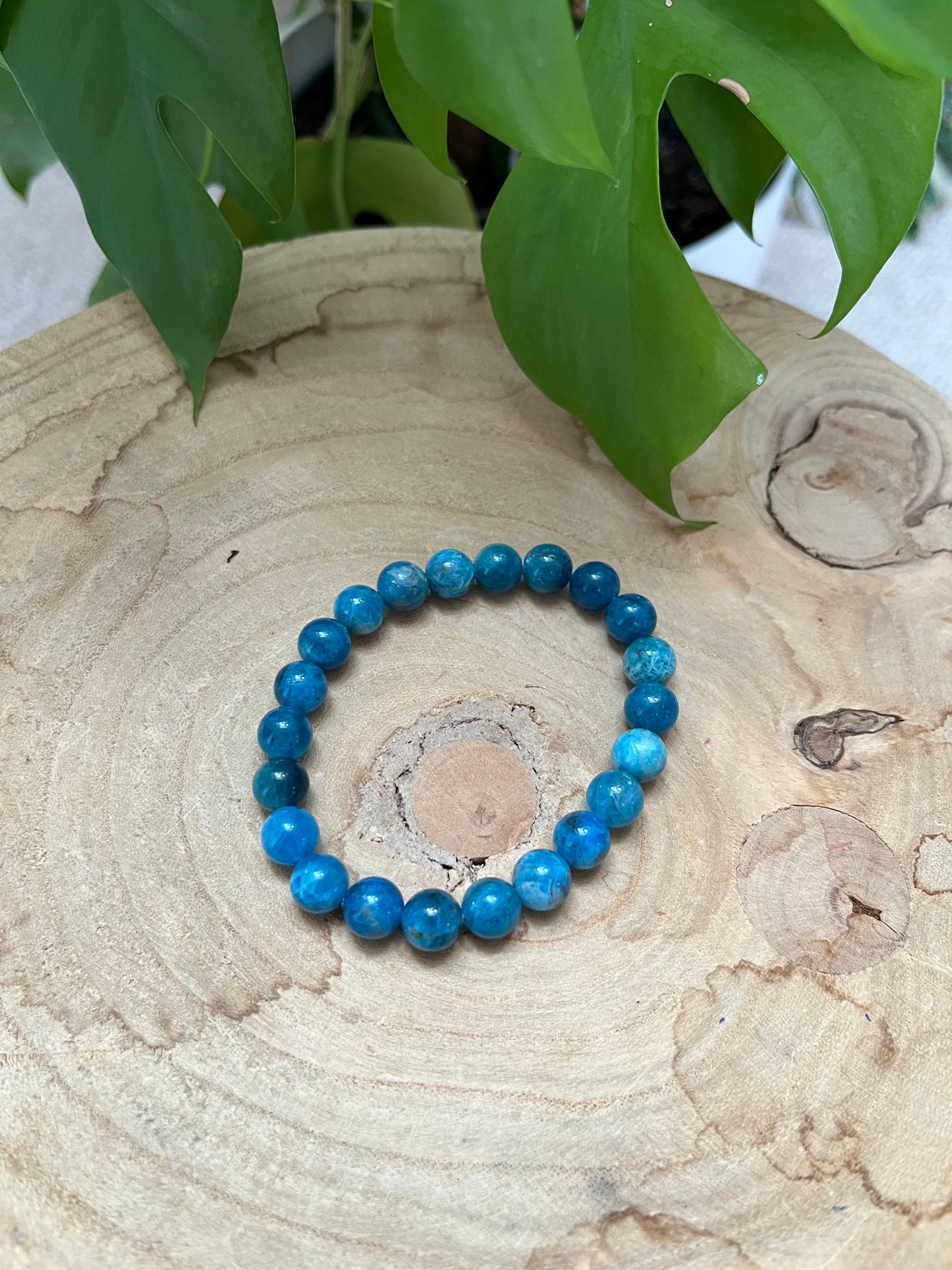 Apatit Kugelarmband 8 mm – Edelstein Schmuck für Motivation & Klarheit