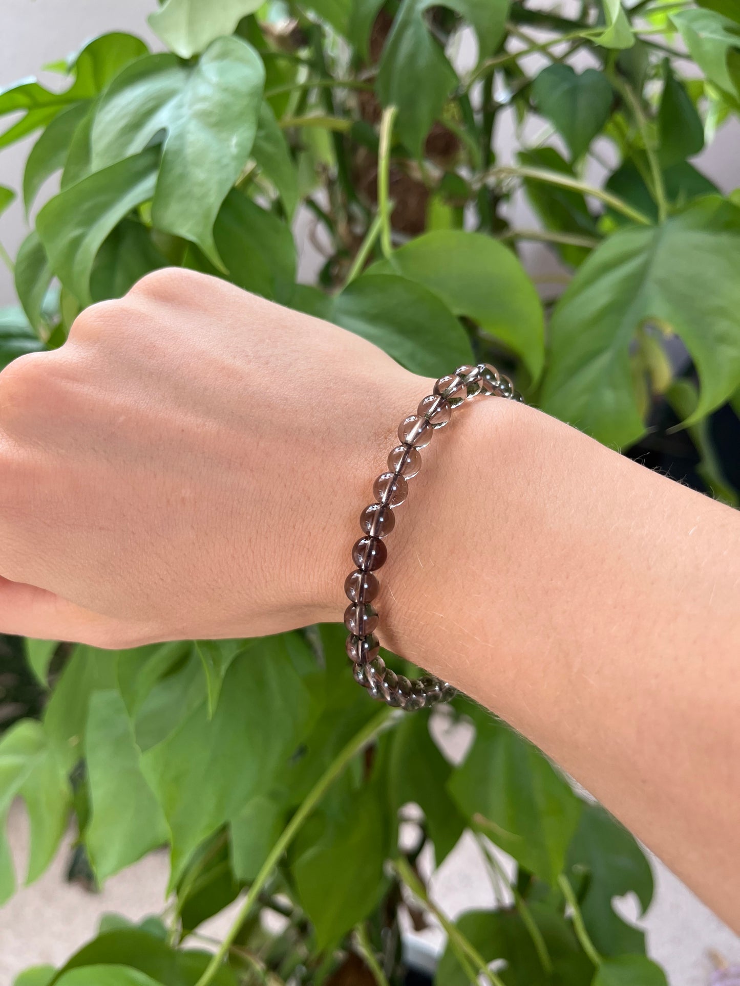 Rauchquarz Kugelarmband 6 mm – Edelstein Schmuck für Erdung & Klarheit