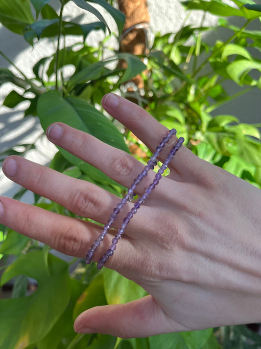 Amethyst Armband facettiert 3 mm – Ruhe & Klarheit