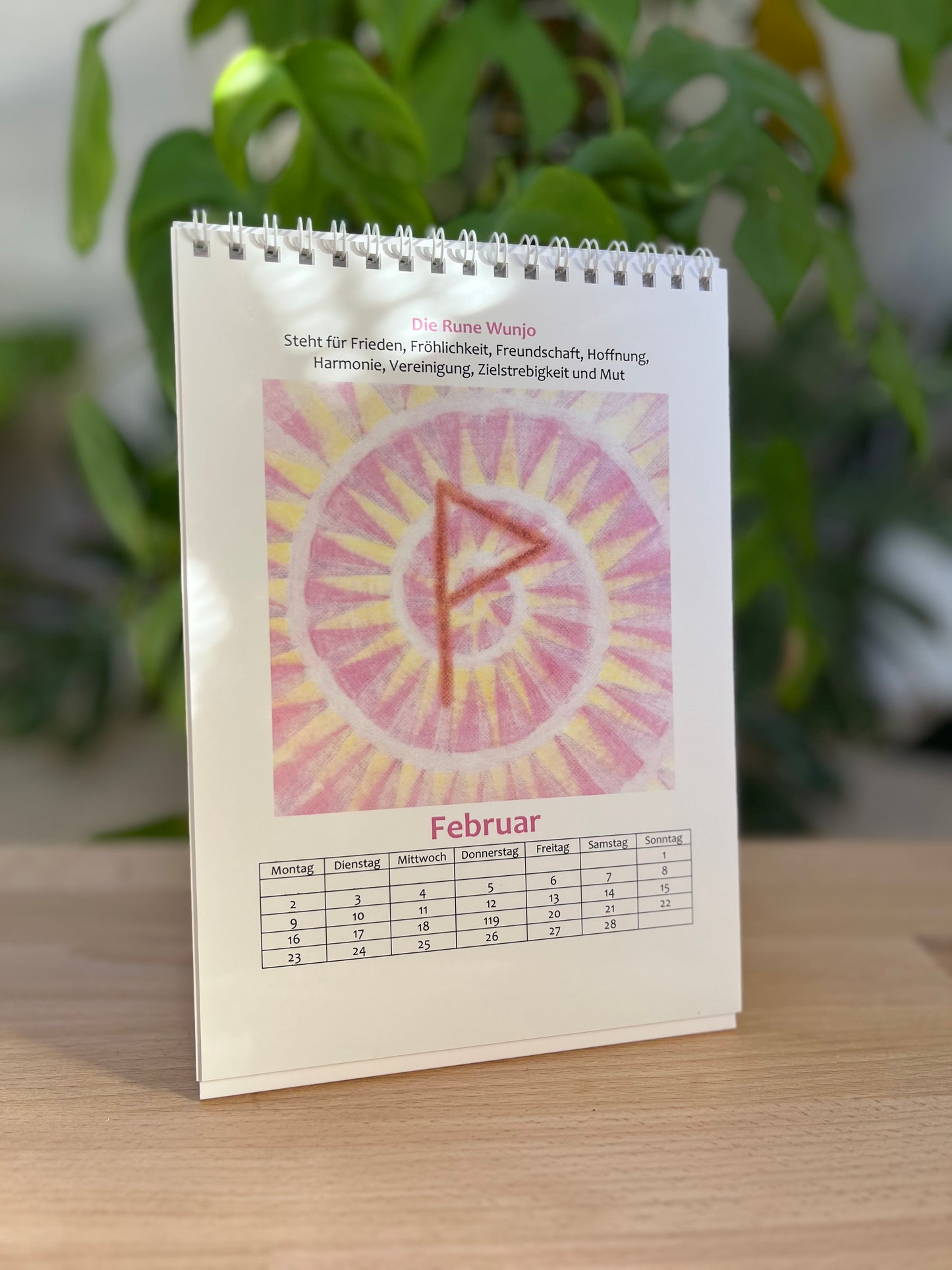 Runen Tischkalender 2026 von andersARTig – handgemalte Spiralen & Runenbedeutungen