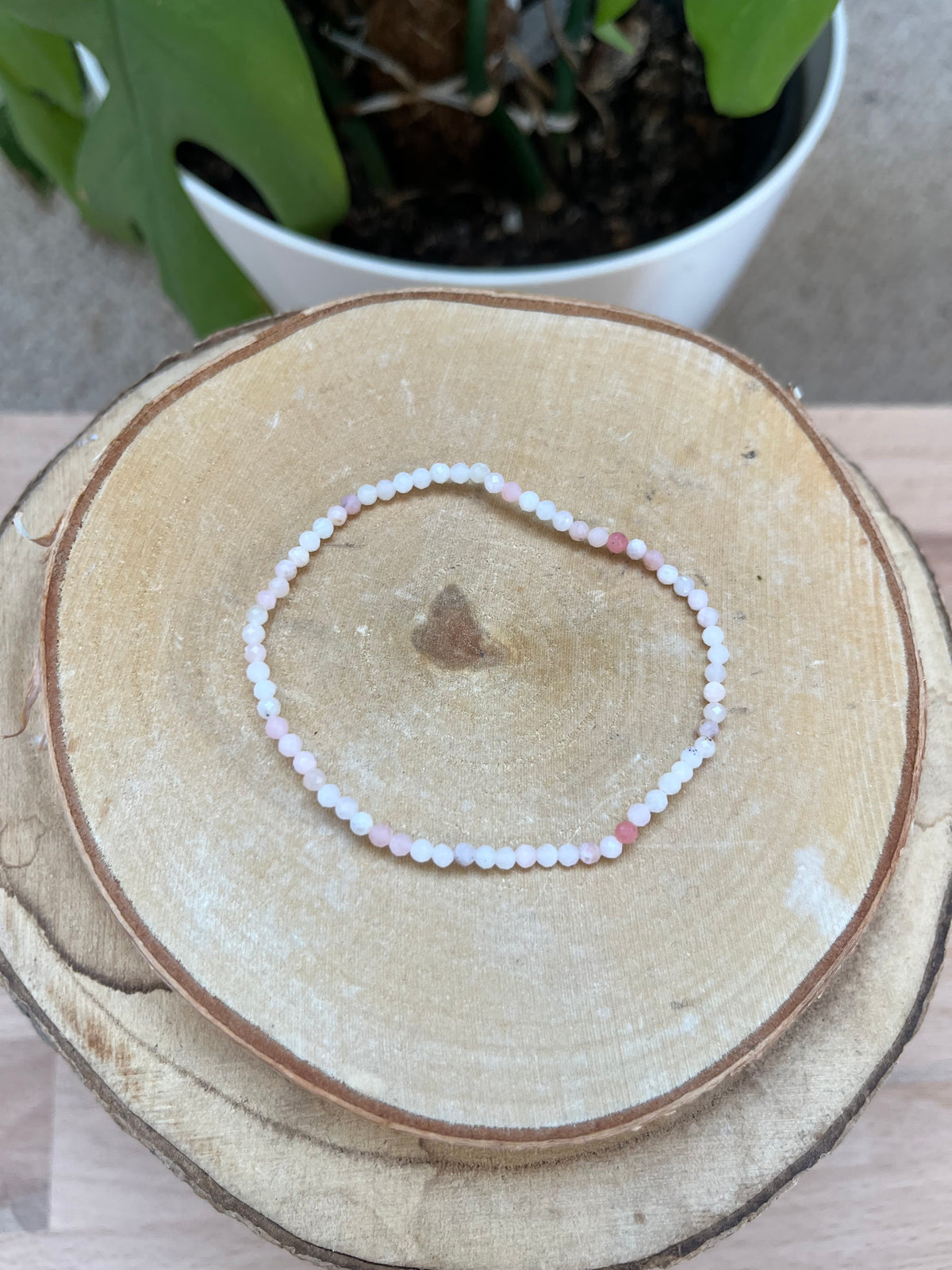 Rosa Andenopal facettiertes Armband – Edelstein Armband für Selbstliebe & Herzöffnung