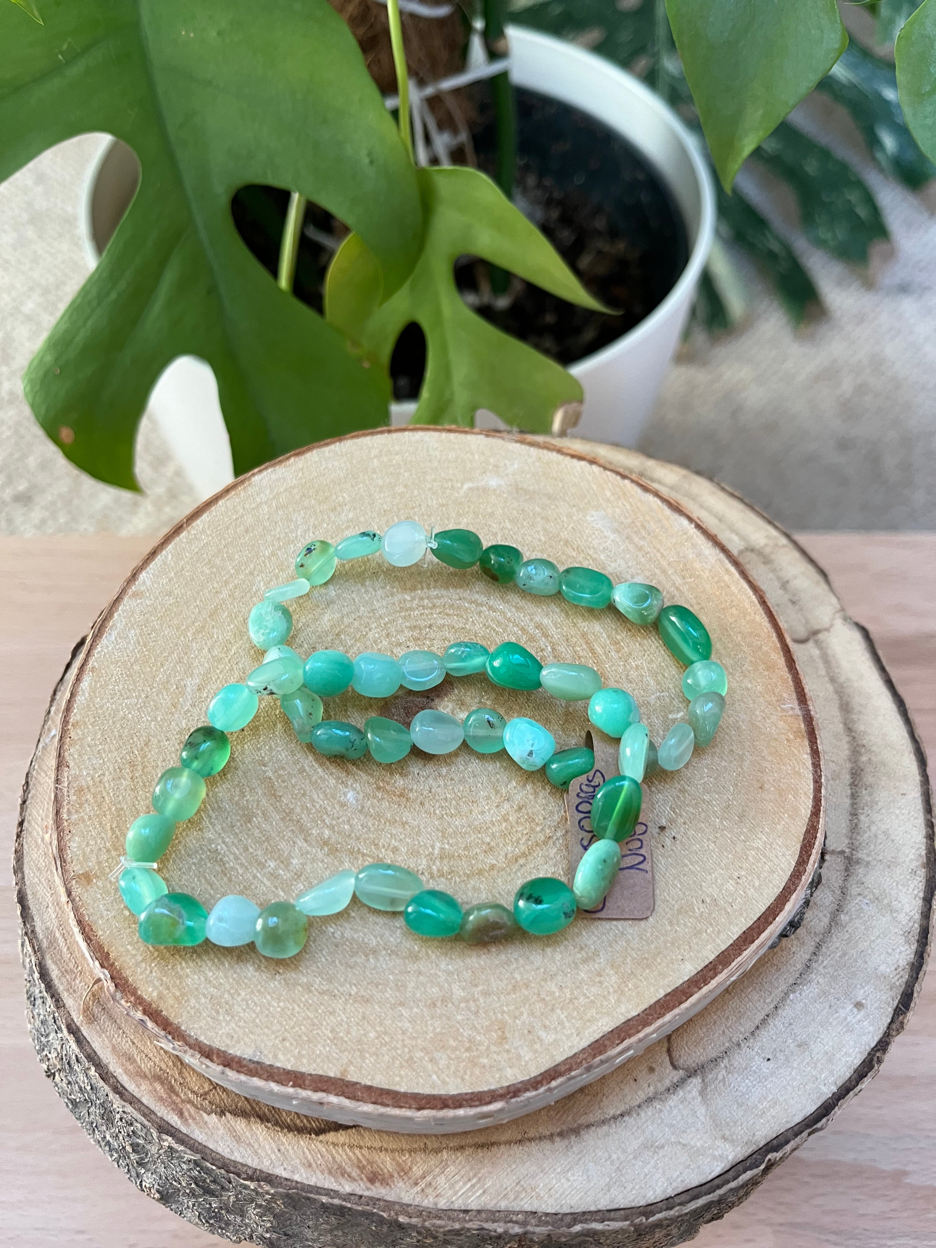 Chrysopras Nugget Armband – Frische & Harmonie