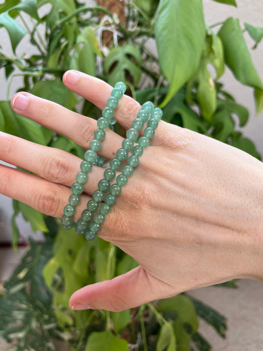 Grüner Aventurin Kugelarmband – Edelstein Armband für Glück & Balance