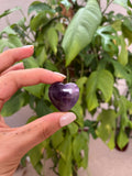 Amethyst Herz gebohrt