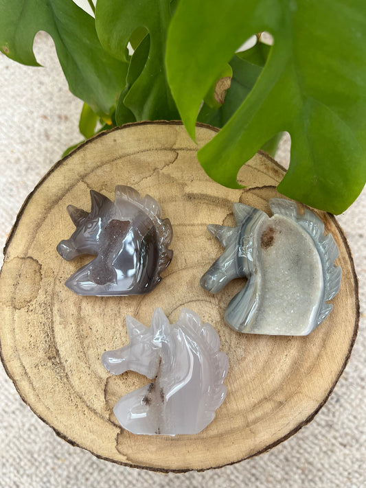 Druzy Achat Einhorn
