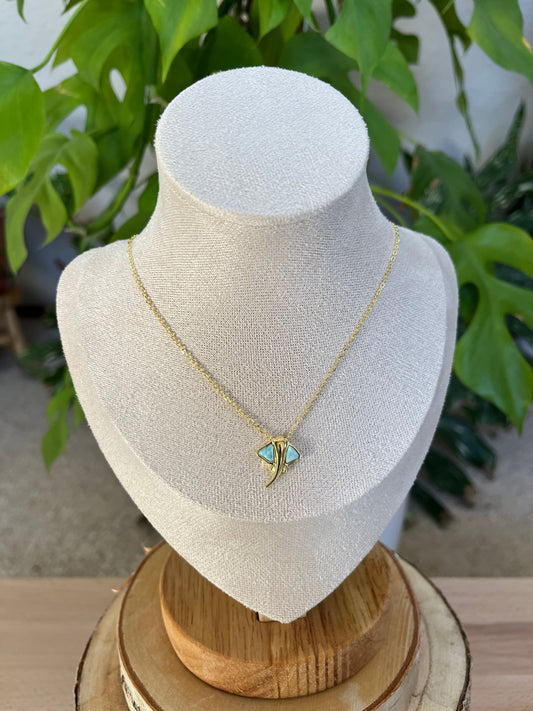 Larimar Rochen Kette – Leichtigkeit & Freiheit | 925 Silber vergoldet