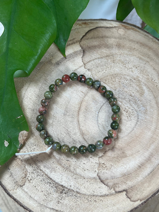 Epidot Kugelarmband schmal