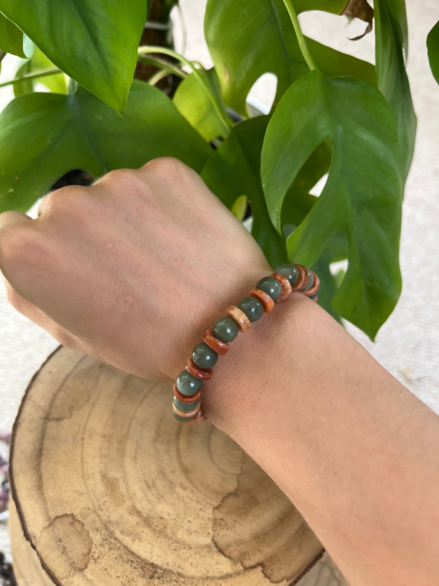 Jade Jaspis Armband schmal