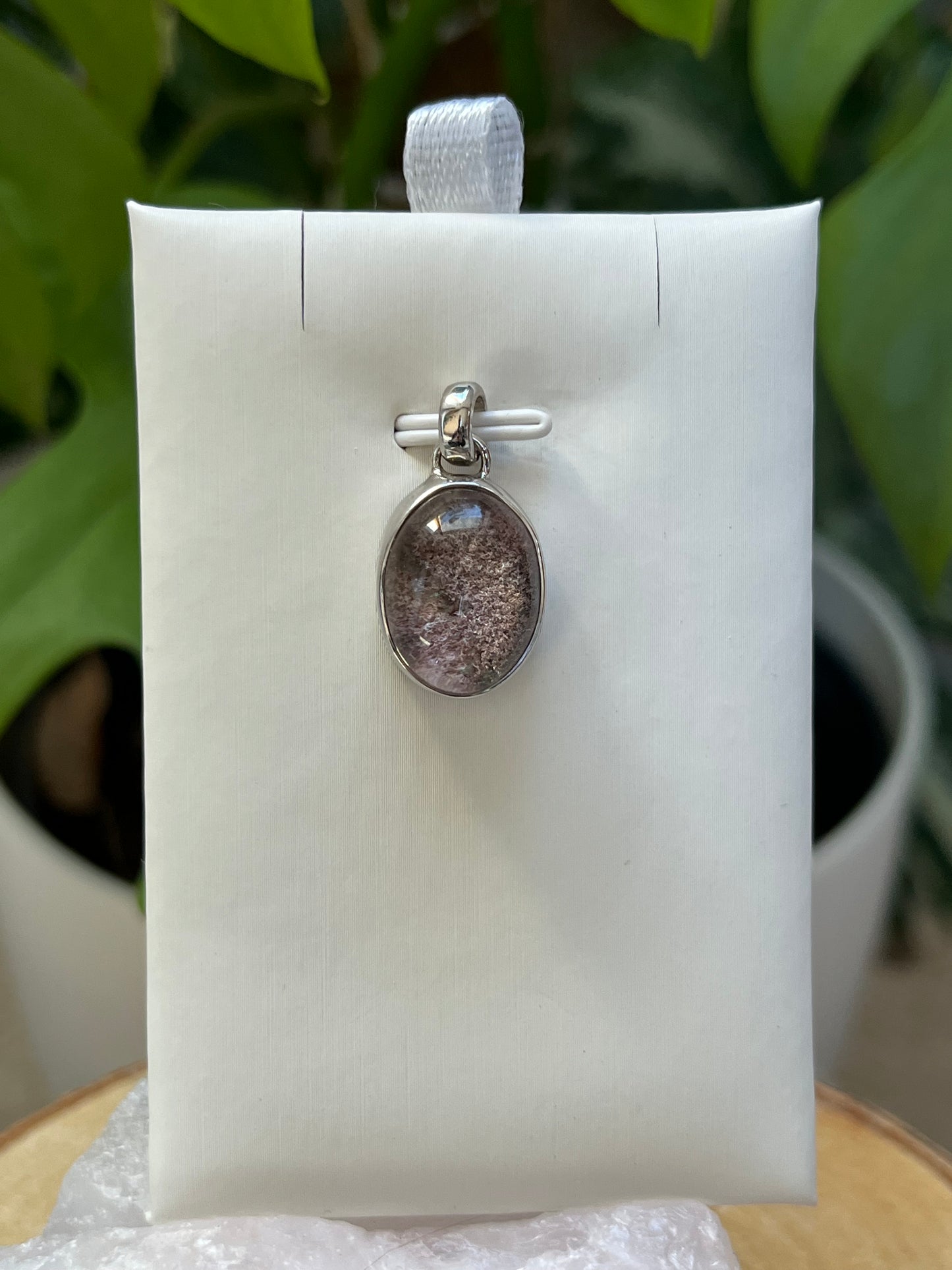 Gartenquarz Anhänger – Tiefe & Naturverbundenheit | 925 Sterling Silber, 11,4 ct