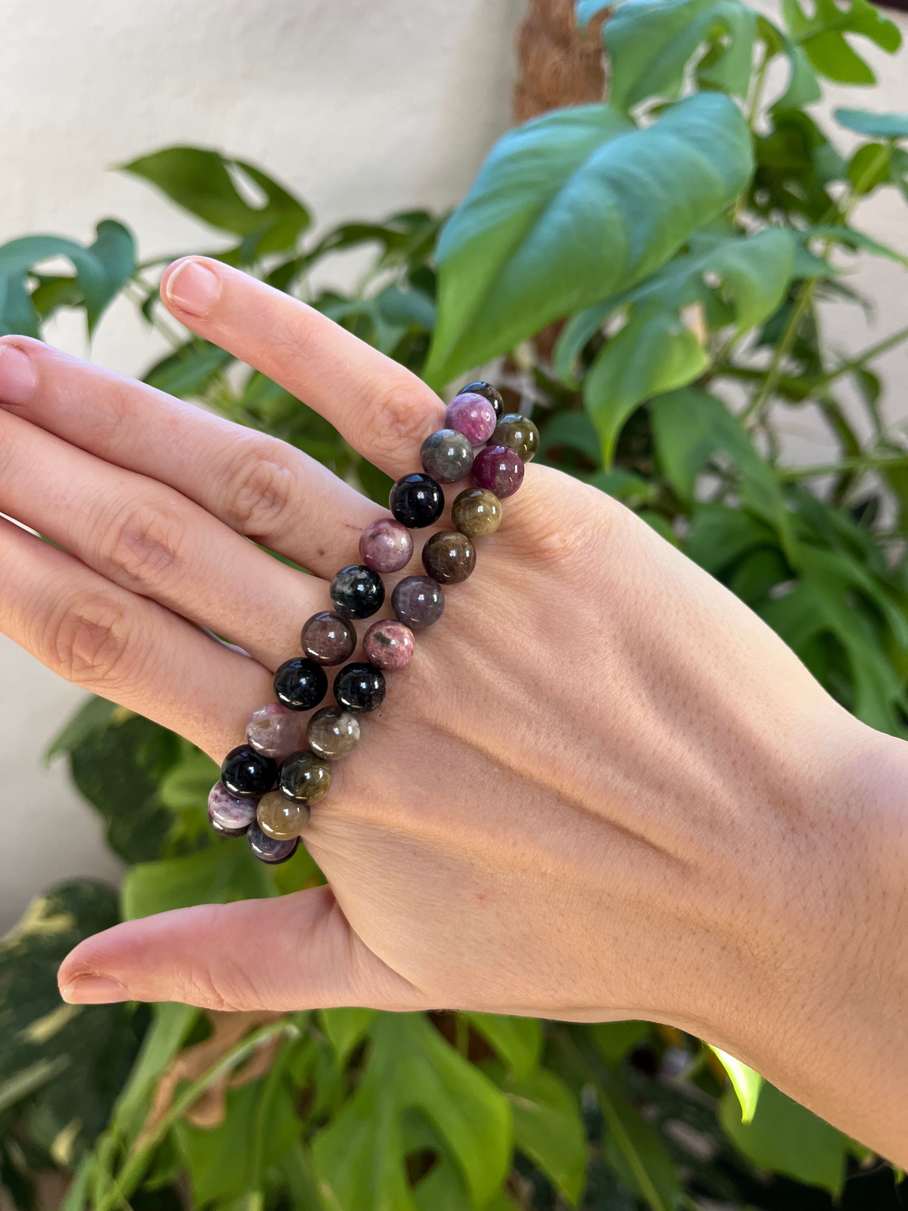 Bunter Turmalin Armband – Harmonie & Lebensfreude | Kugel-Armband 8 mm