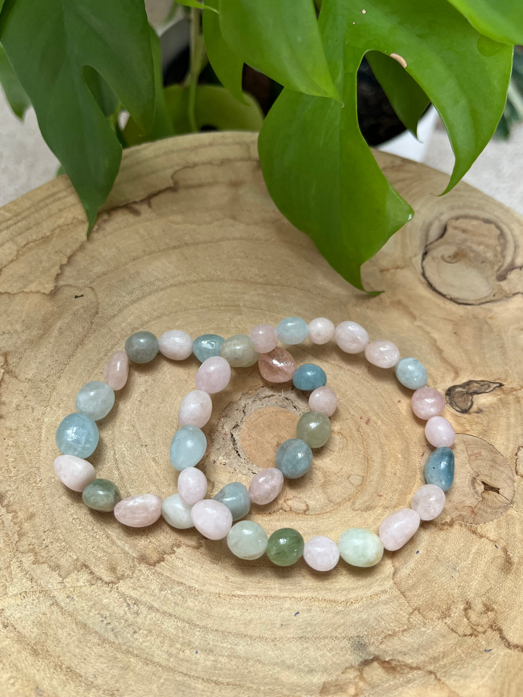 Morganit Nugget Armband – Beryll Edelstein Schmuck für Liebe & Harmonie