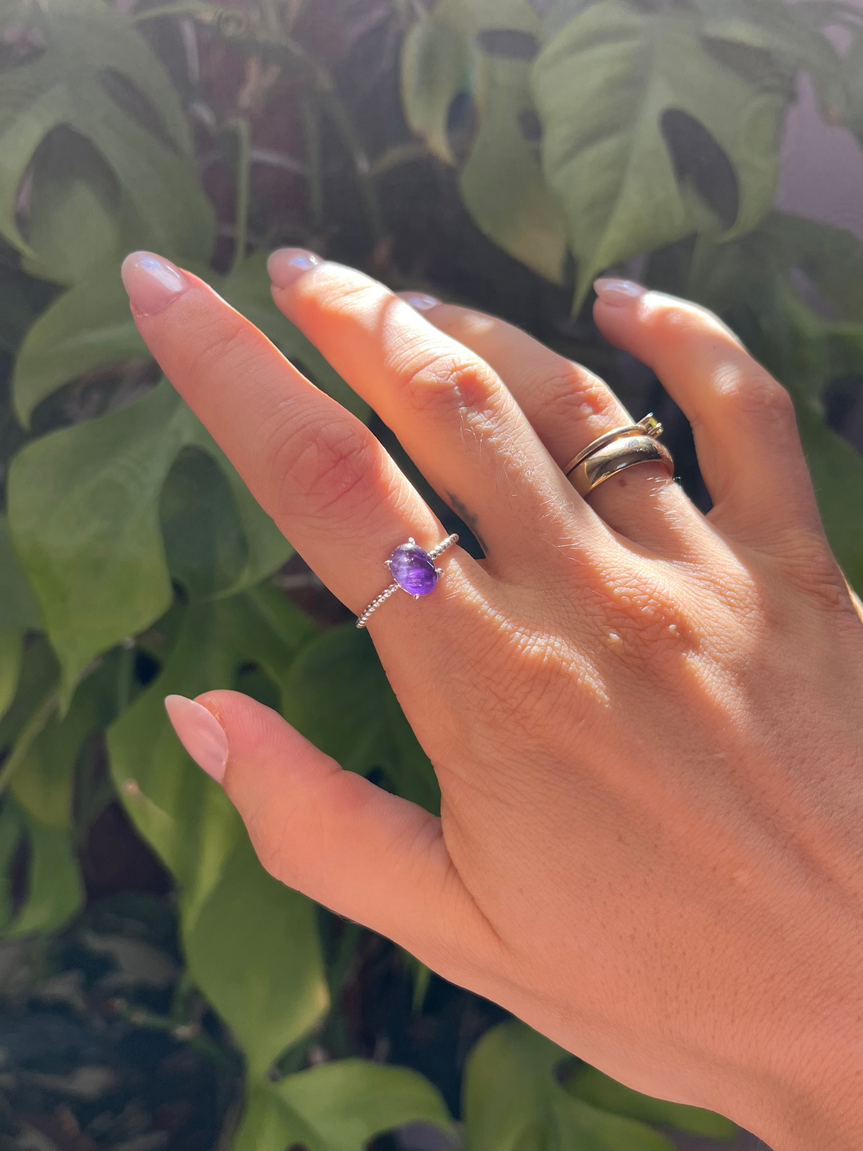 Feiner Amethyst Ring 925 Silber