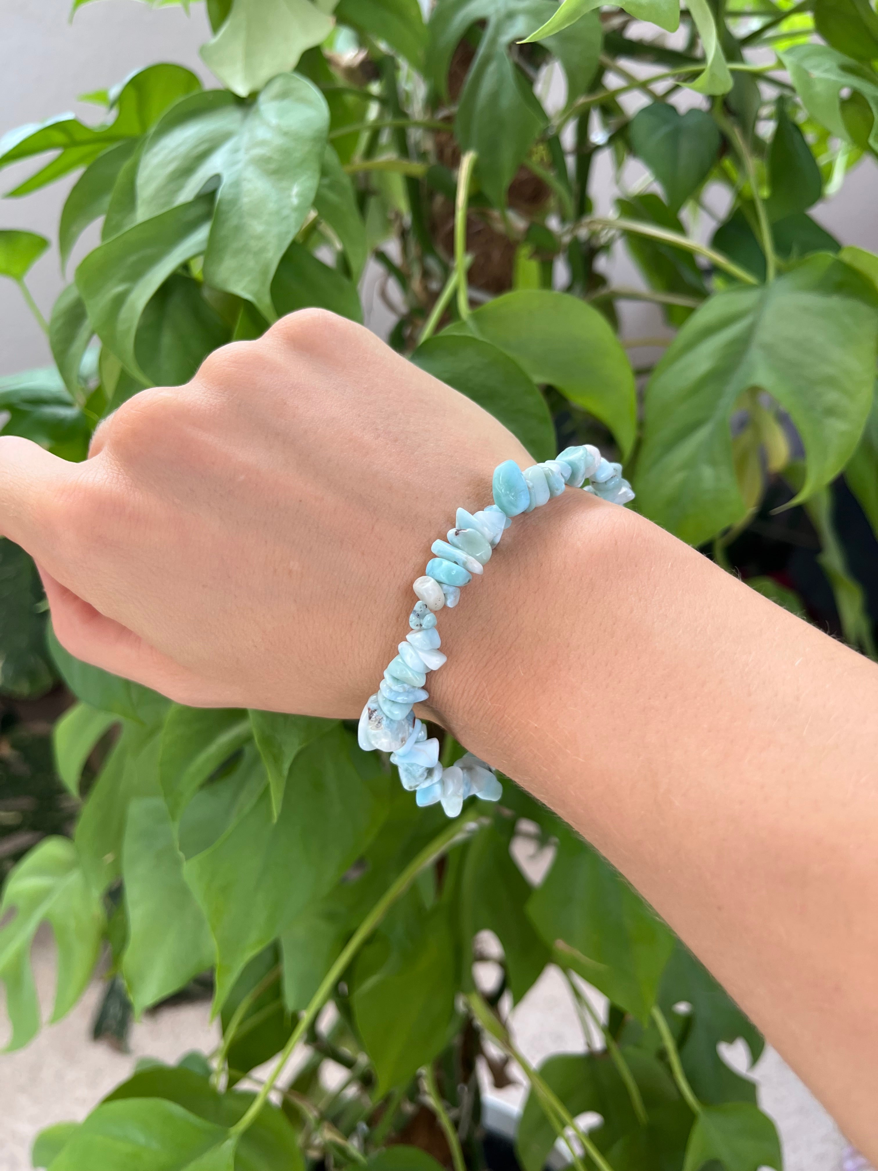 Larimar Splitterarmband – Edelstein Schmuck für Gelassenheit & Harmonie