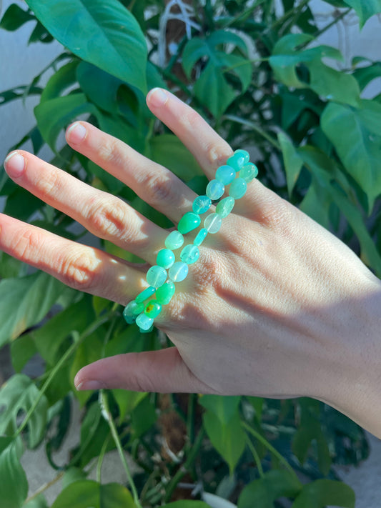Chrysopras Nugget Armband – Frische & Harmonie