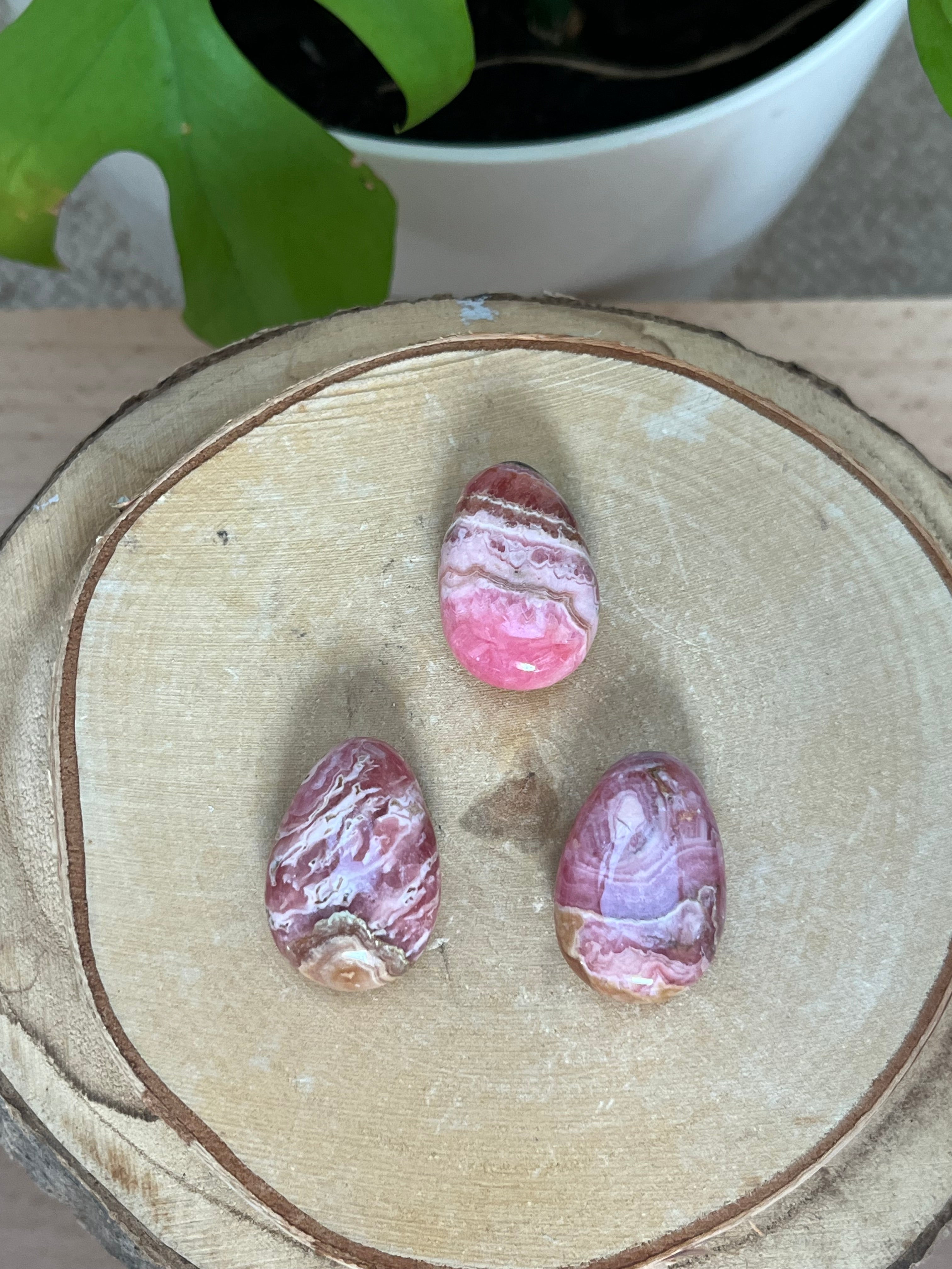 Rhodochrosit Trommelstein gebohrt