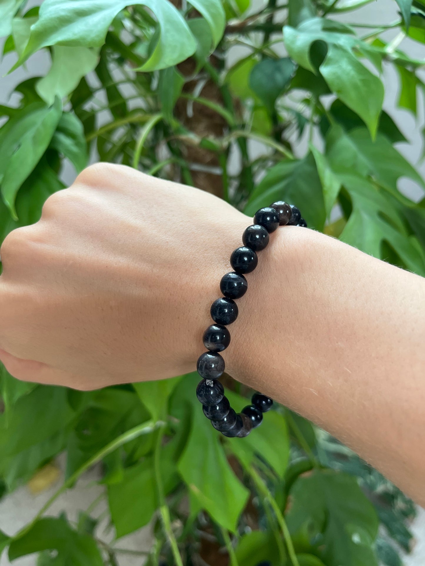 Versteinertes Palmholz Kugelarmband – Edelstein Schmuck für Erdung & Ruhe