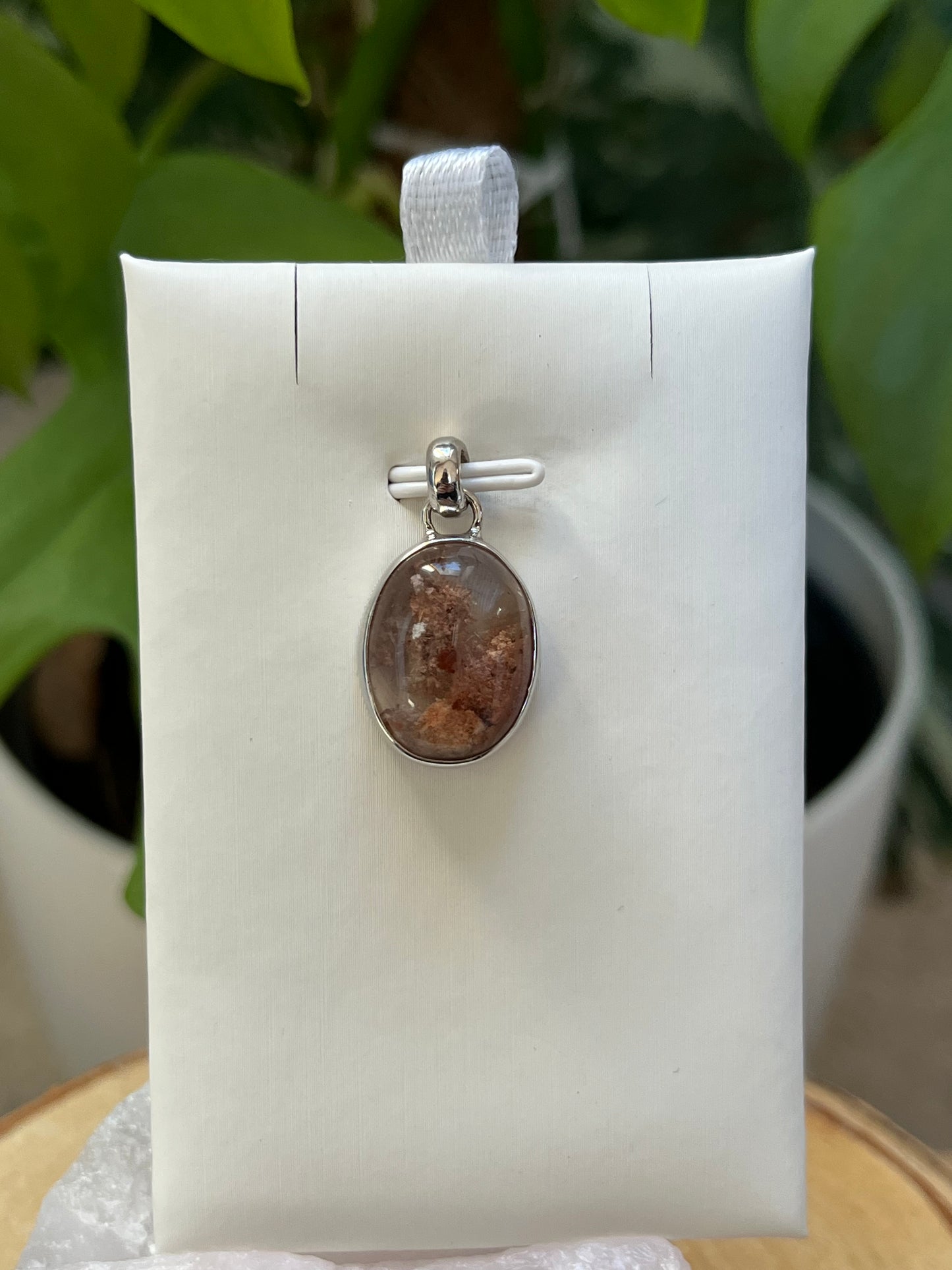 Gartenquarz Anhänger – Tiefe & Naturverbundenheit | 925 Sterling Silber, 11,4 ct