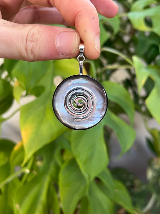 Donut Halter Spirale – 2,5 cm | versilbert