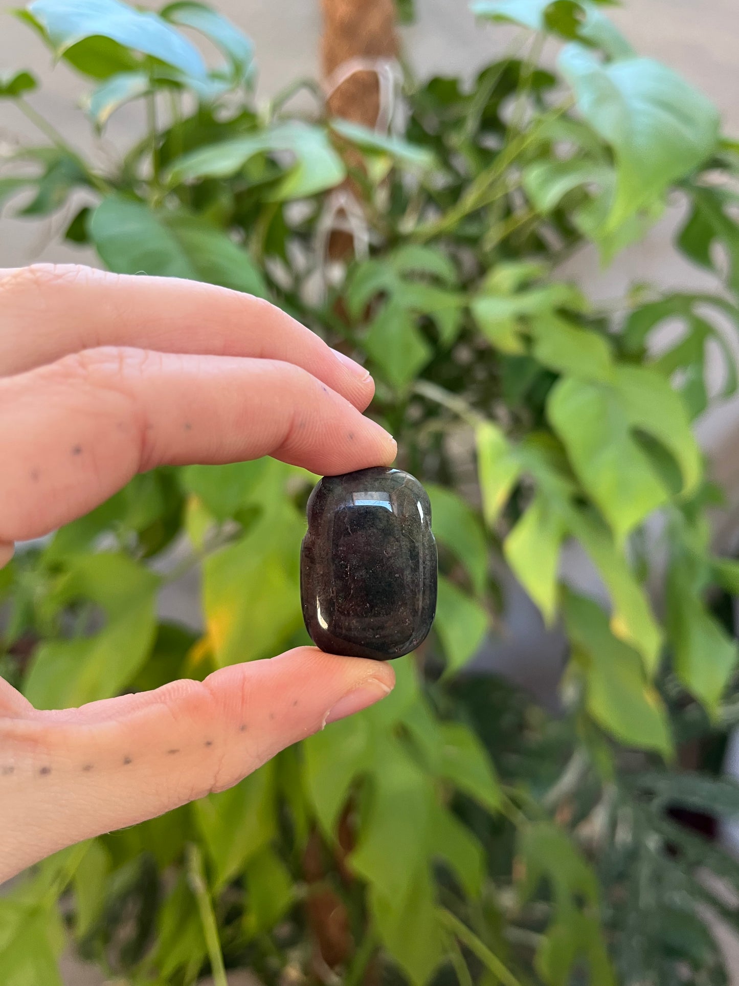 Ozeanjaspis Trommelstein gebohrt – Gelassenheit & Natürlichkeit