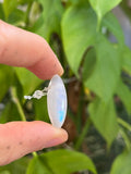 Weißer Labradorit (Regenbogen-Mondstein)  gebohrt  – Edelstein Anhänger für Intuition