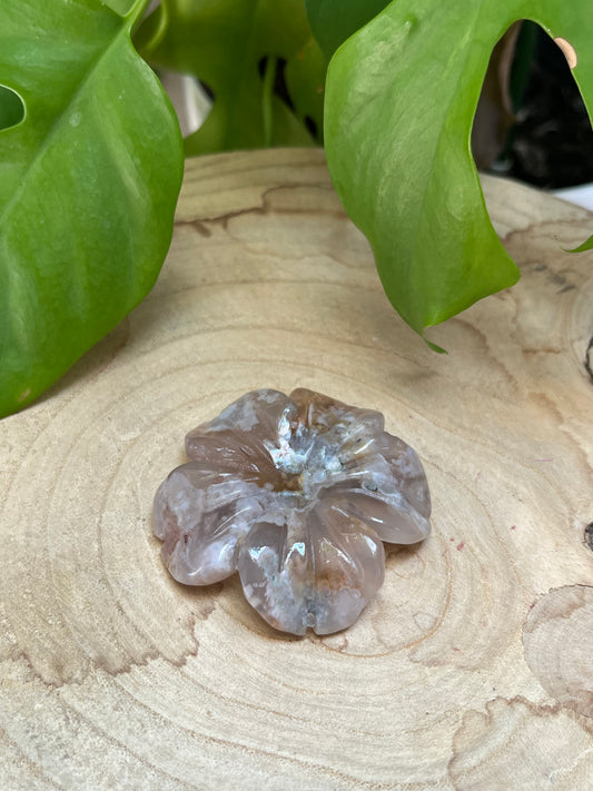 Blumenachat Blumen Gravur – Wachstum, Harmonie & Lebensfreude