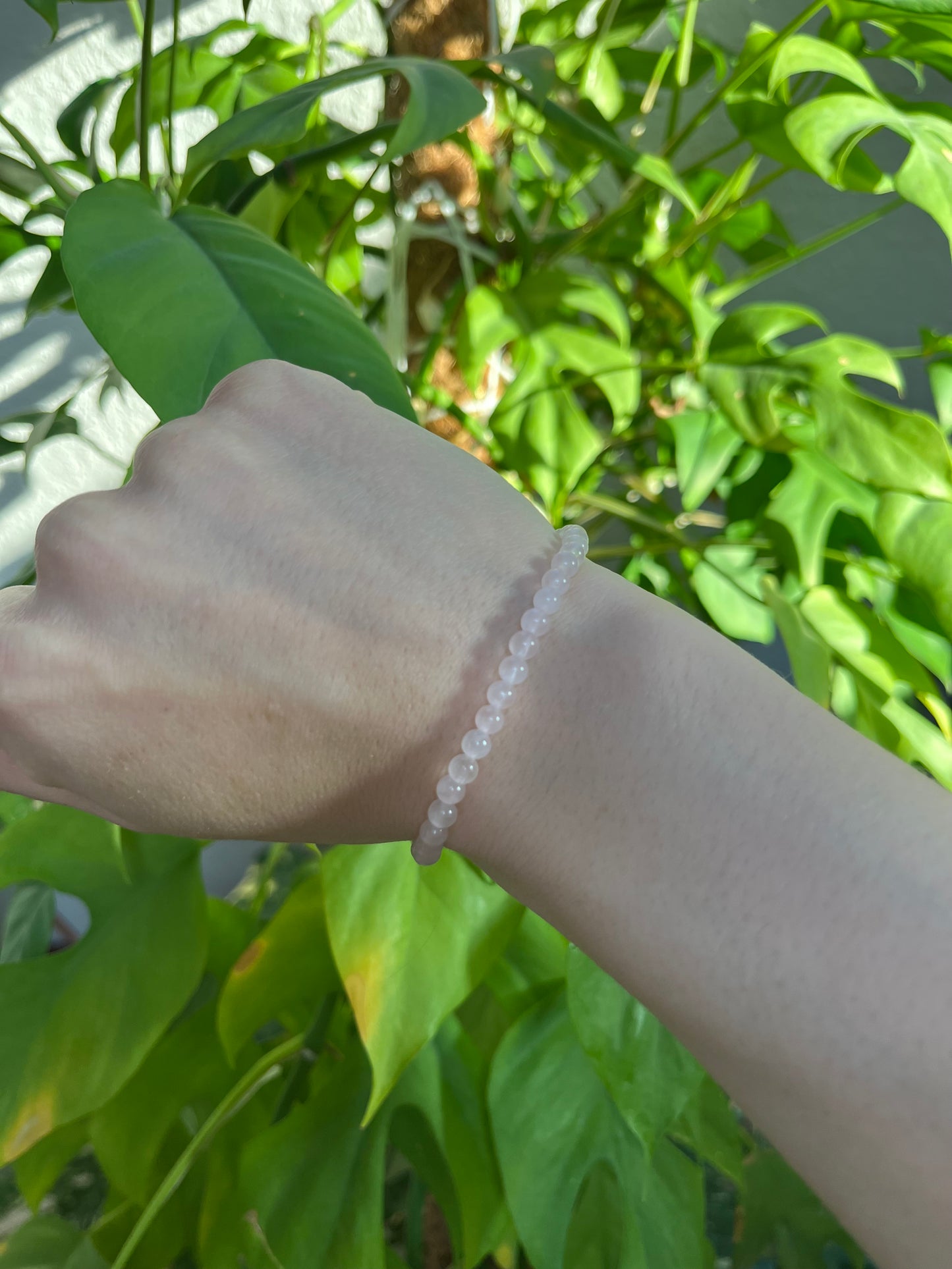 Rosenquarz Armband 4 mm Kugel – Sanftheit & Harmonie