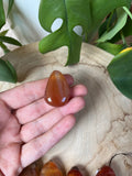Karneol Trommlesteine gebohrt