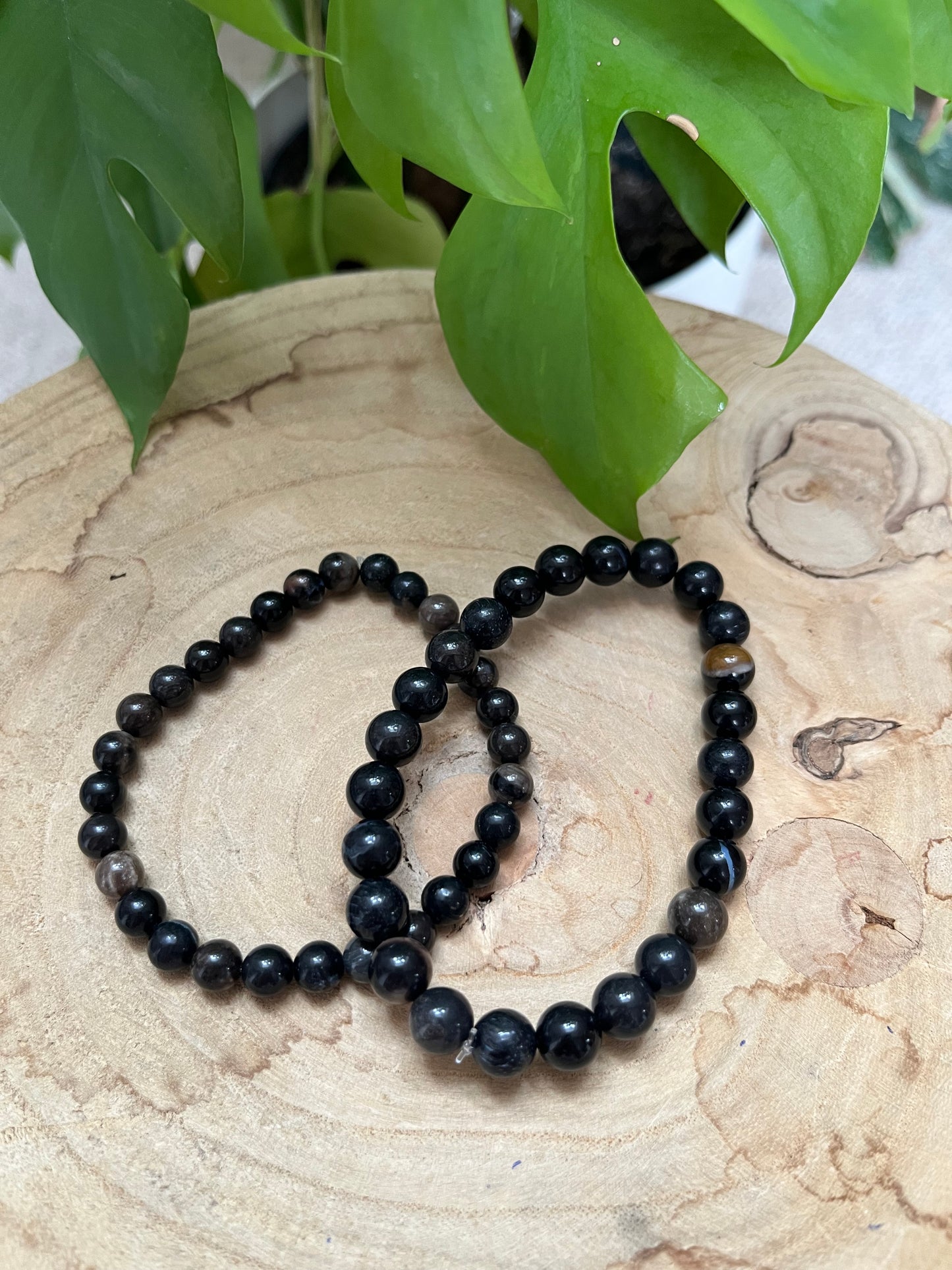 Versteinertes Palmholz Kugelarmband – Edelstein Schmuck für Erdung & Ruhe