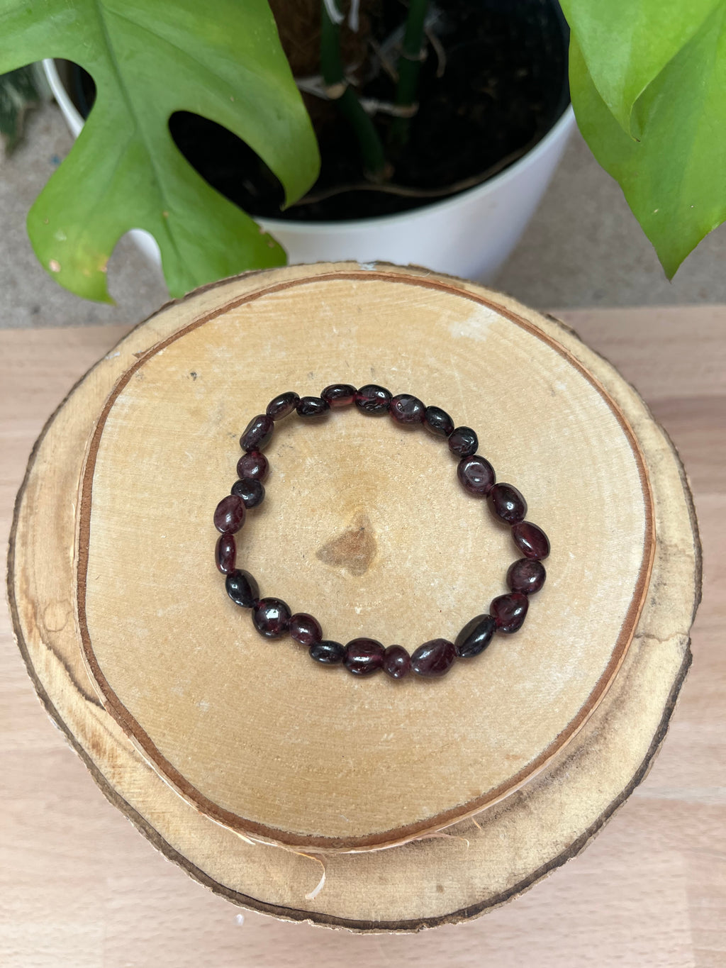 Granat Nugget Armband