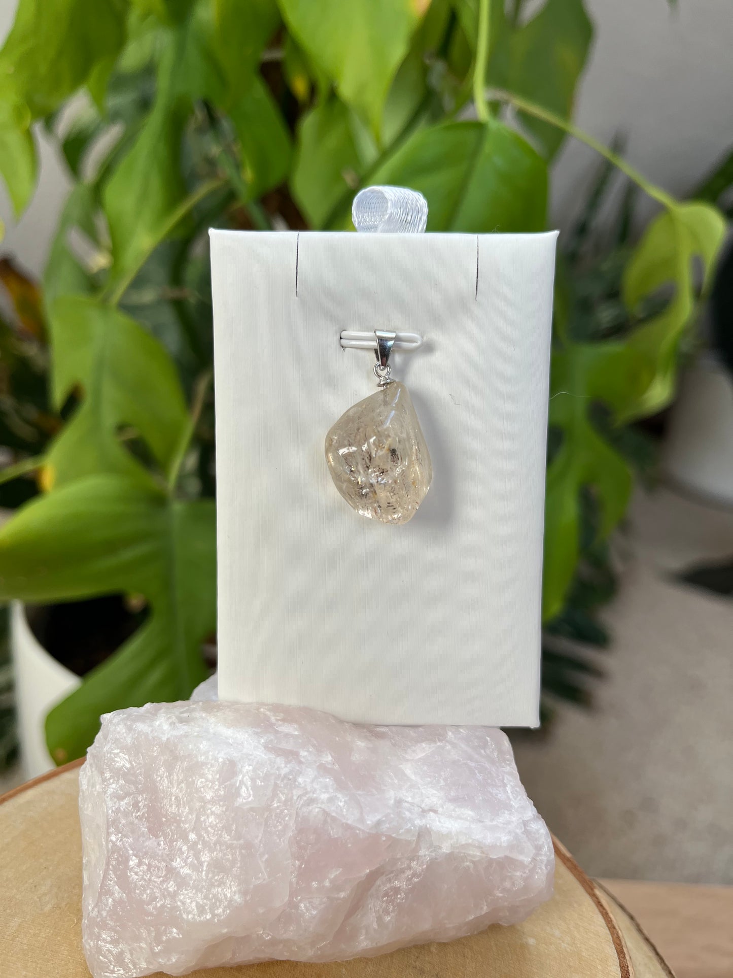 Citrin Natur Anhänger mit Stiftöse – Warmer Gelbton & natürlicher Edelstein