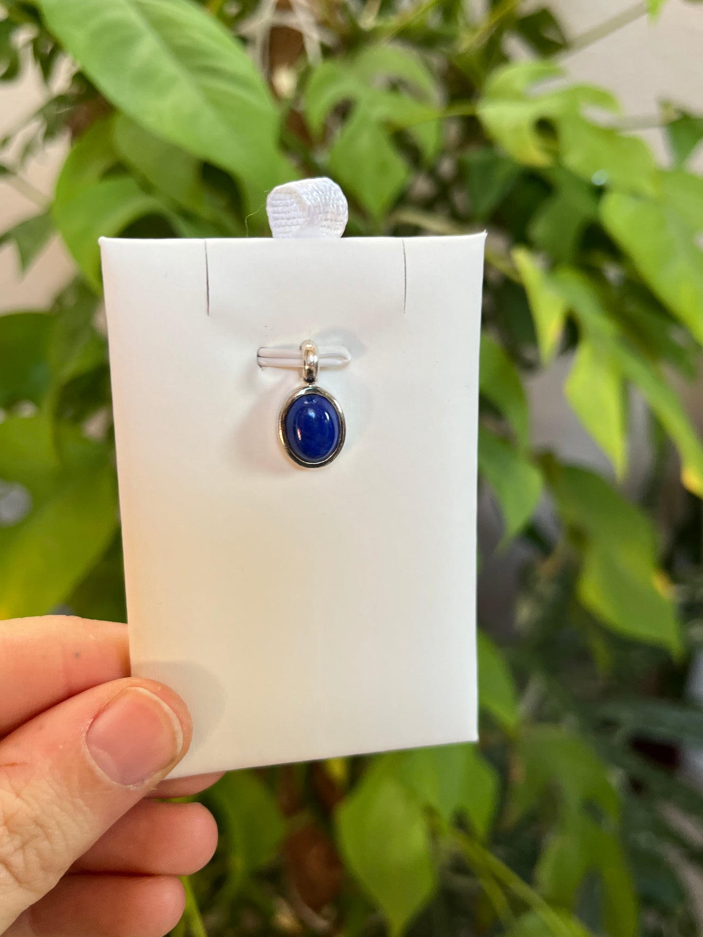 Lapislazuli Kettenanhänger – 925 Sterling Silber Fassung