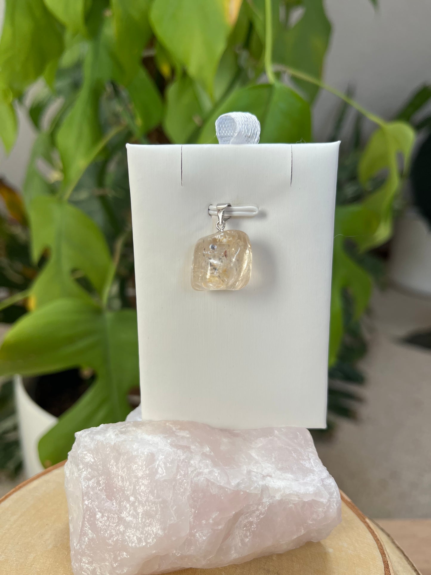 Citrin Natur Anhänger mit Stiftöse – Warmer Gelbton & natürlicher Edelstein