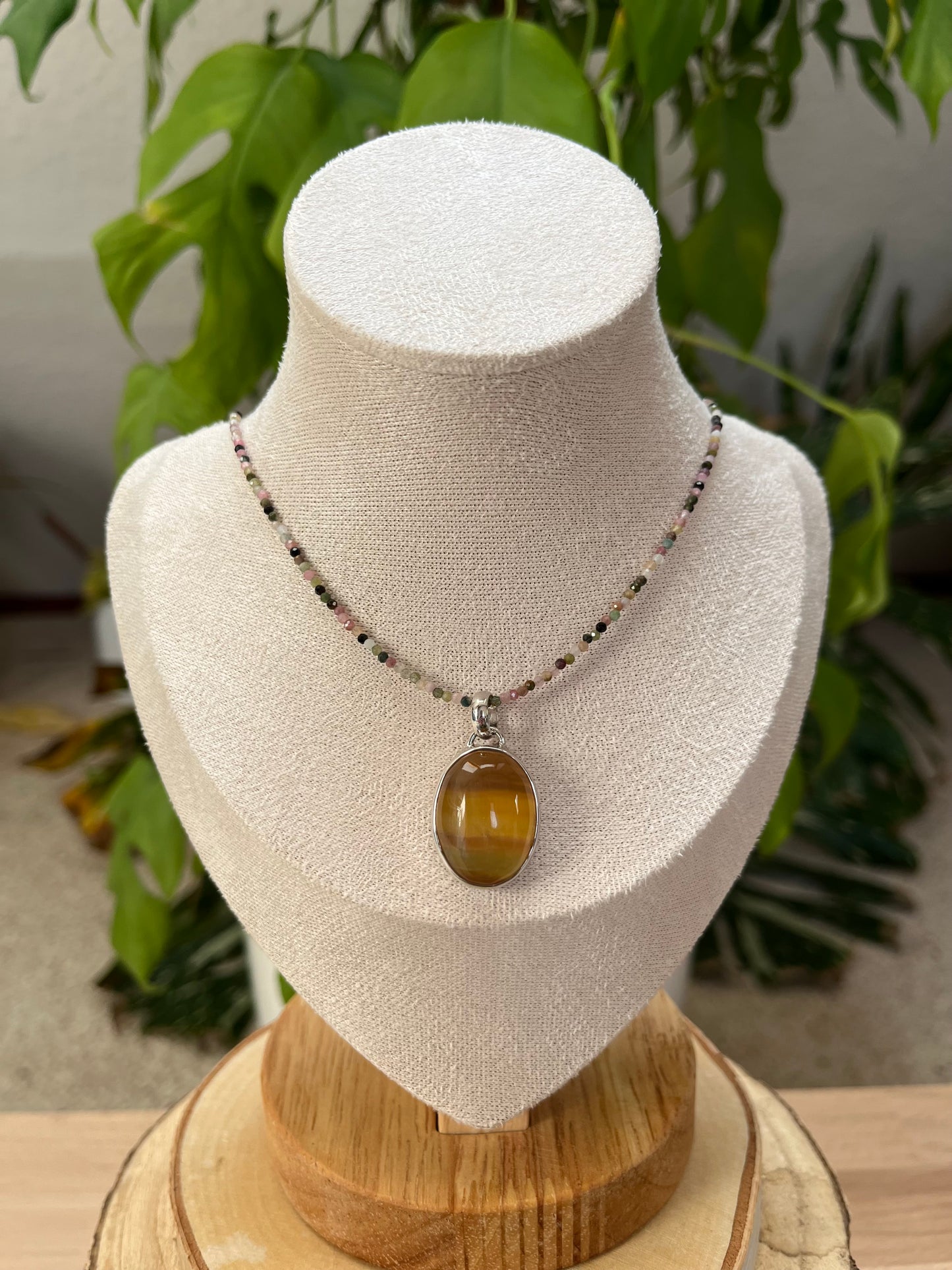 Turmalin bunt Collier 2 mm facettiert – Farbintensive Edelsteinkette | 45 cm