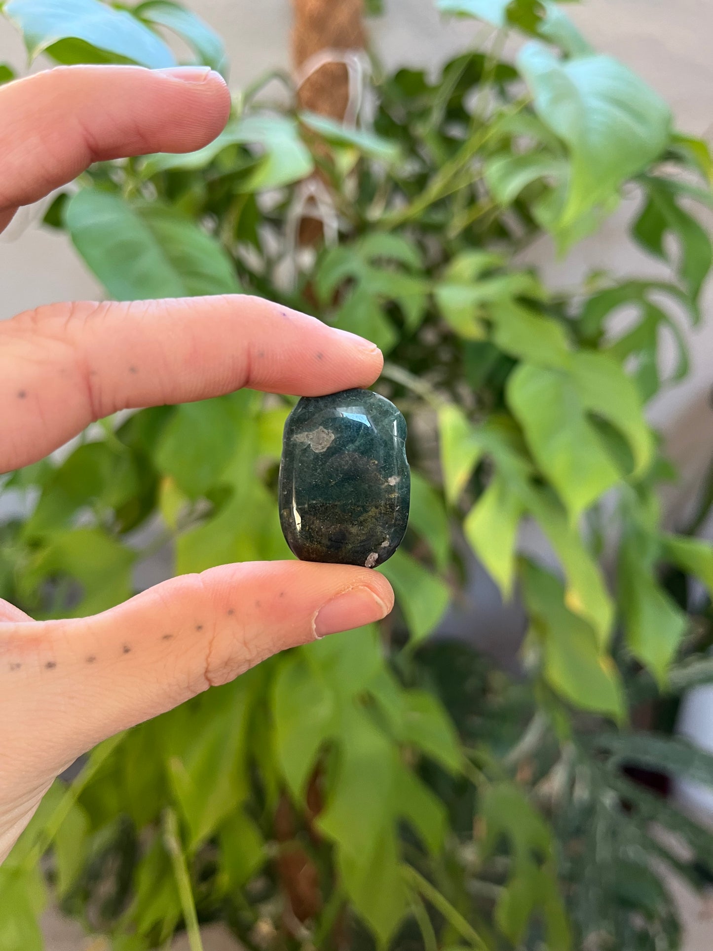 Ozeanjaspis Trommelstein gebohrt – Gelassenheit & Natürlichkeit