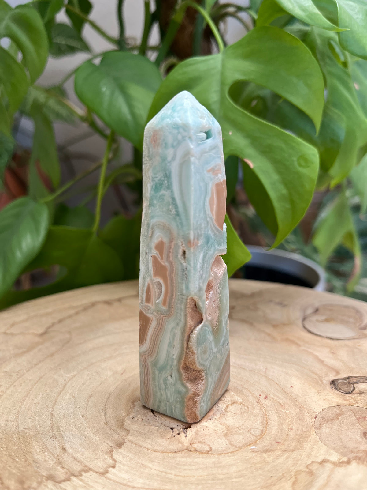 Aragonit Blau Obelisk – Harmonie & liebevolle Kommunikation