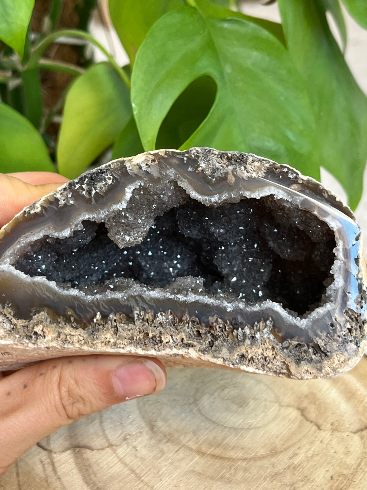 Achat Geode Rohstein – naturbelassen