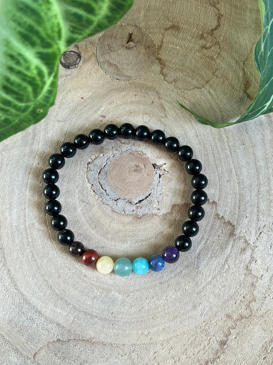 Chakra Armband – Turmalin mit 7 Chakren-Steinen