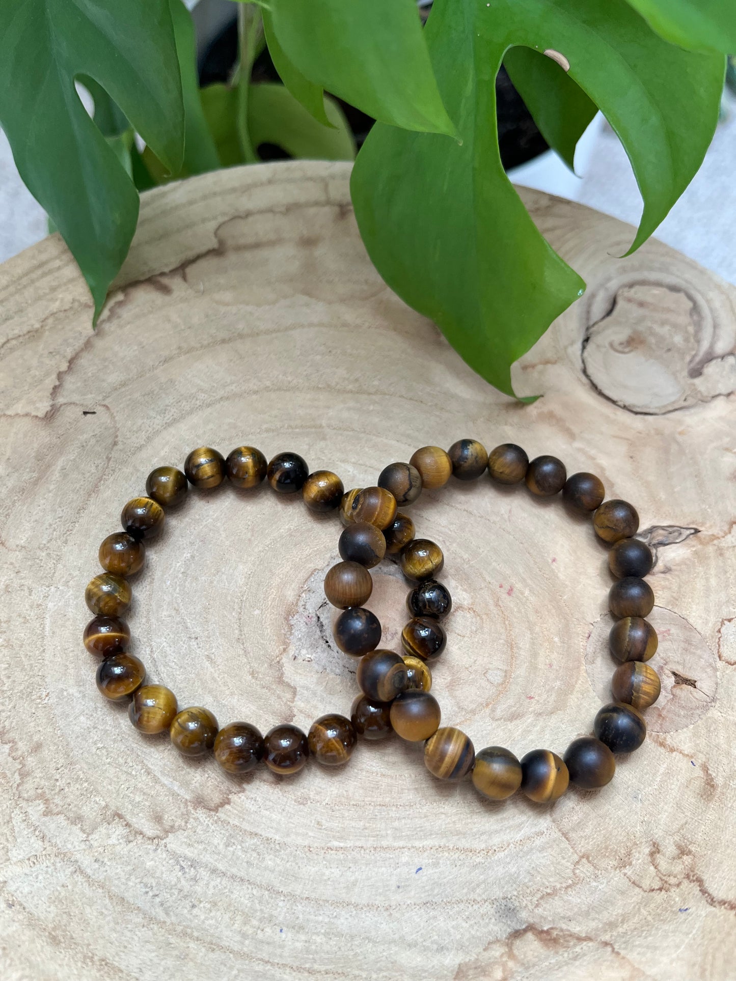 Tigerauge Kugelarmband 8 mm – Edelstein Schmuck für Schutz & Stärke (mattiert oder glänzend)