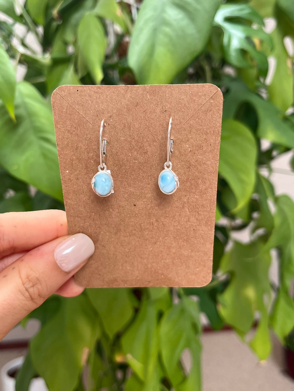 HQ Larimar Silber Ohrringe