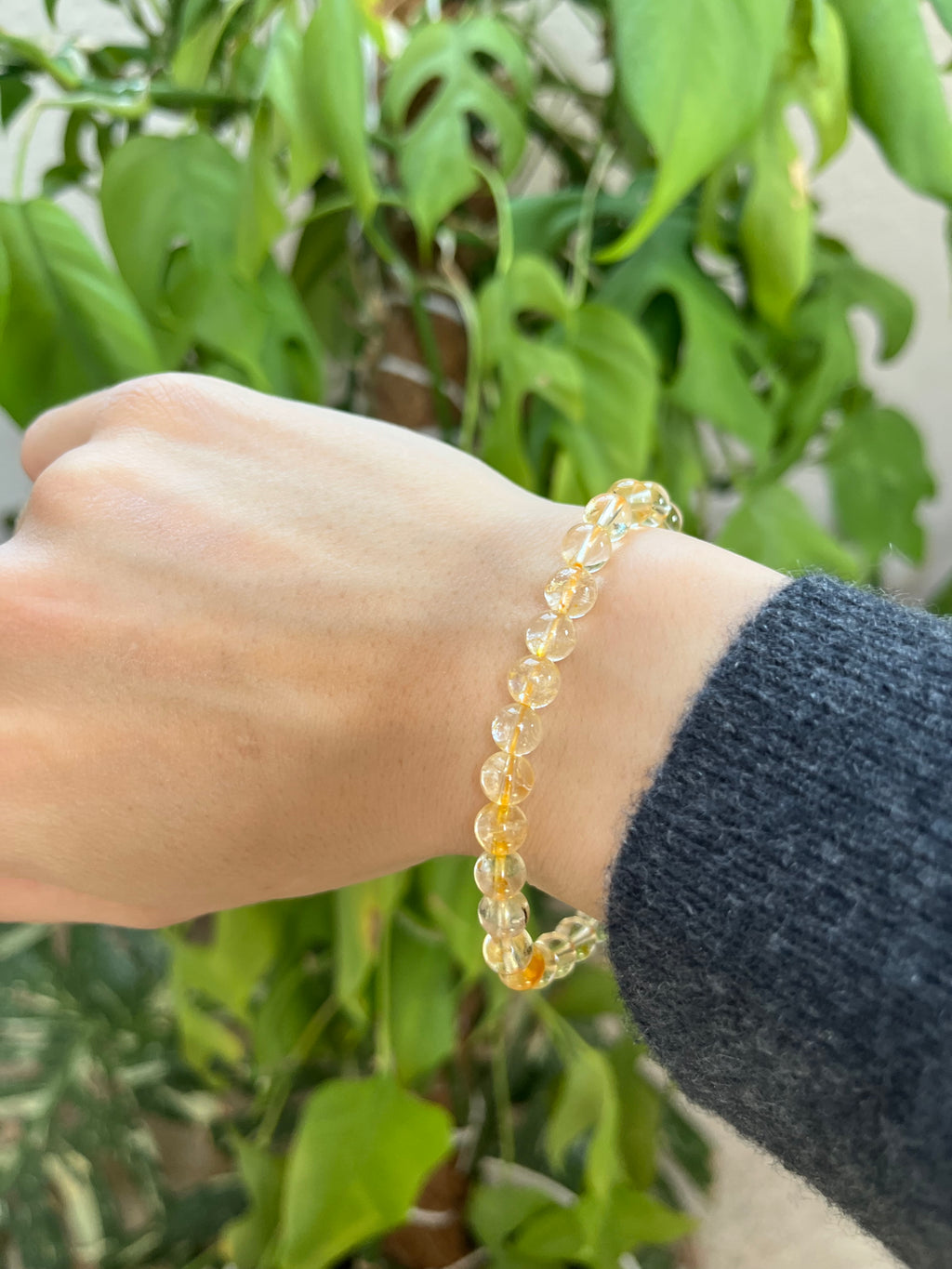 Gebrannter Citrin Kugelarmband – Edelstein Armband für Energie & Selbstvertrauen