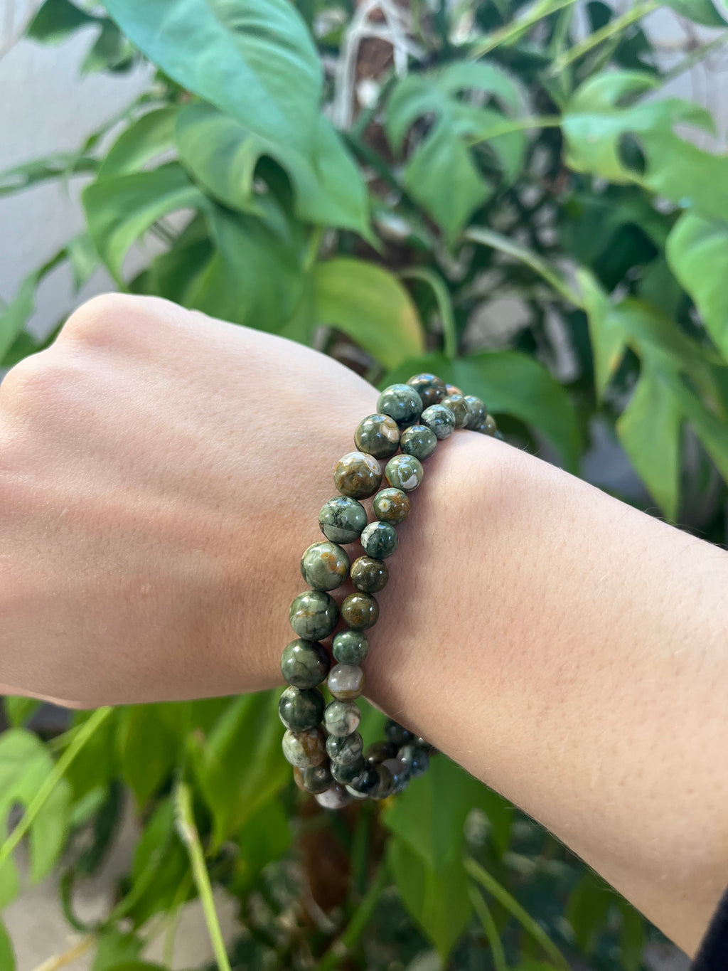Regenwald-Rhyolith Armband  – Naturverbundenheit & Balance