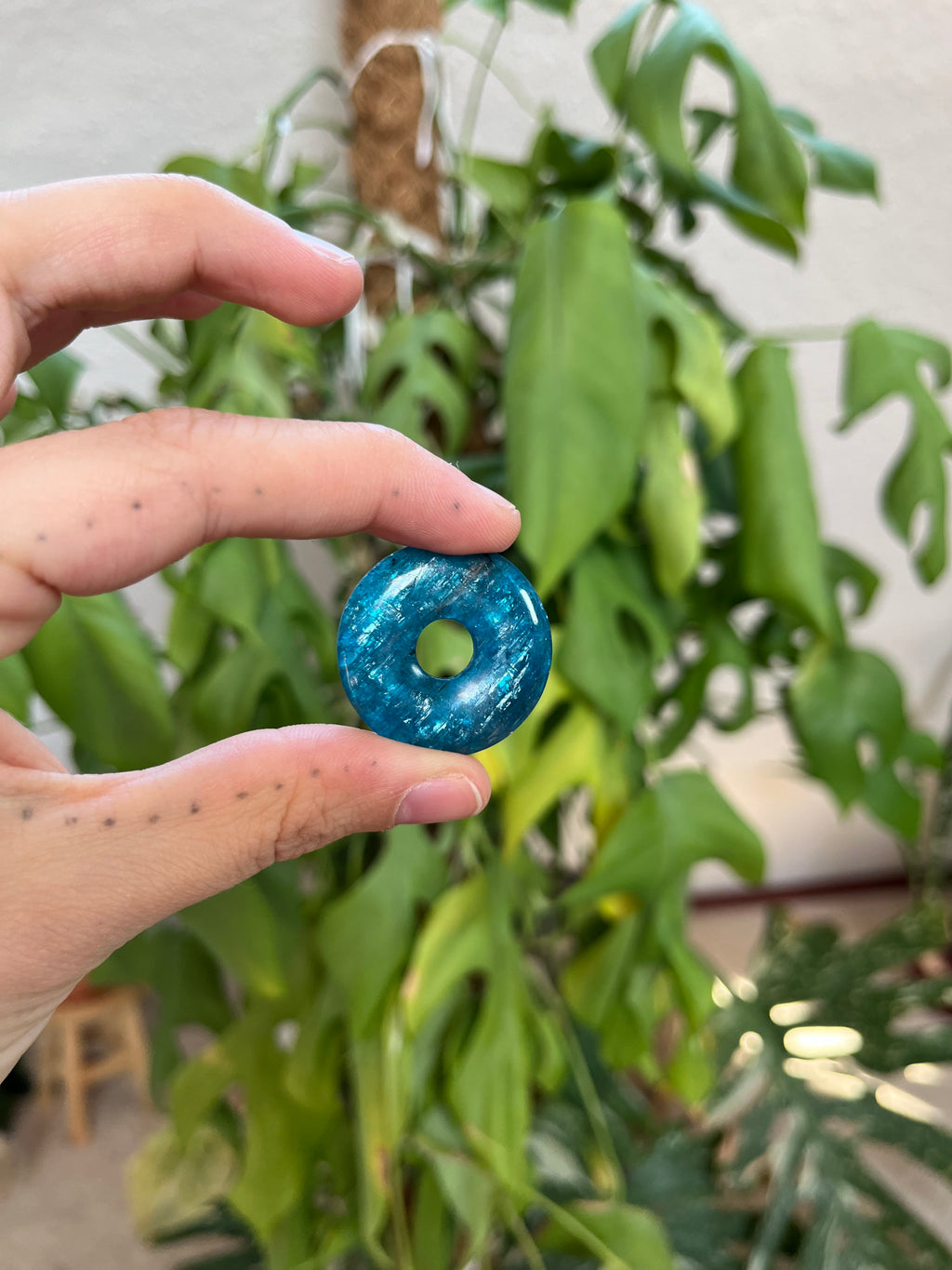 Apatit Donut Anhänger – Edelstein Schmuck für Inspiration & Ausdruck