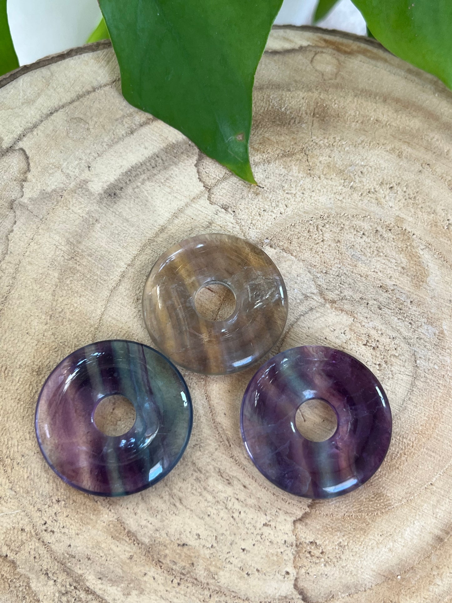 Regenbogen Fluorit Donut 3cm