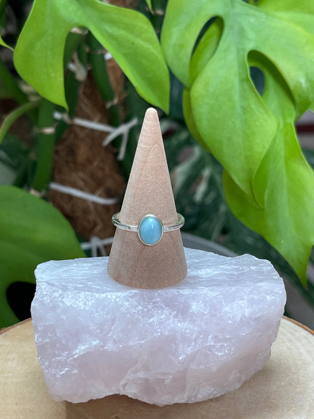 Eleganter Larimar Ring 925 Silber