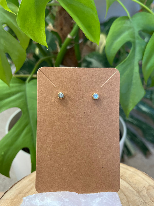 Blauer Topas Ohrstecker – Klarheit & Eleganz | 925 Silber vergoldet