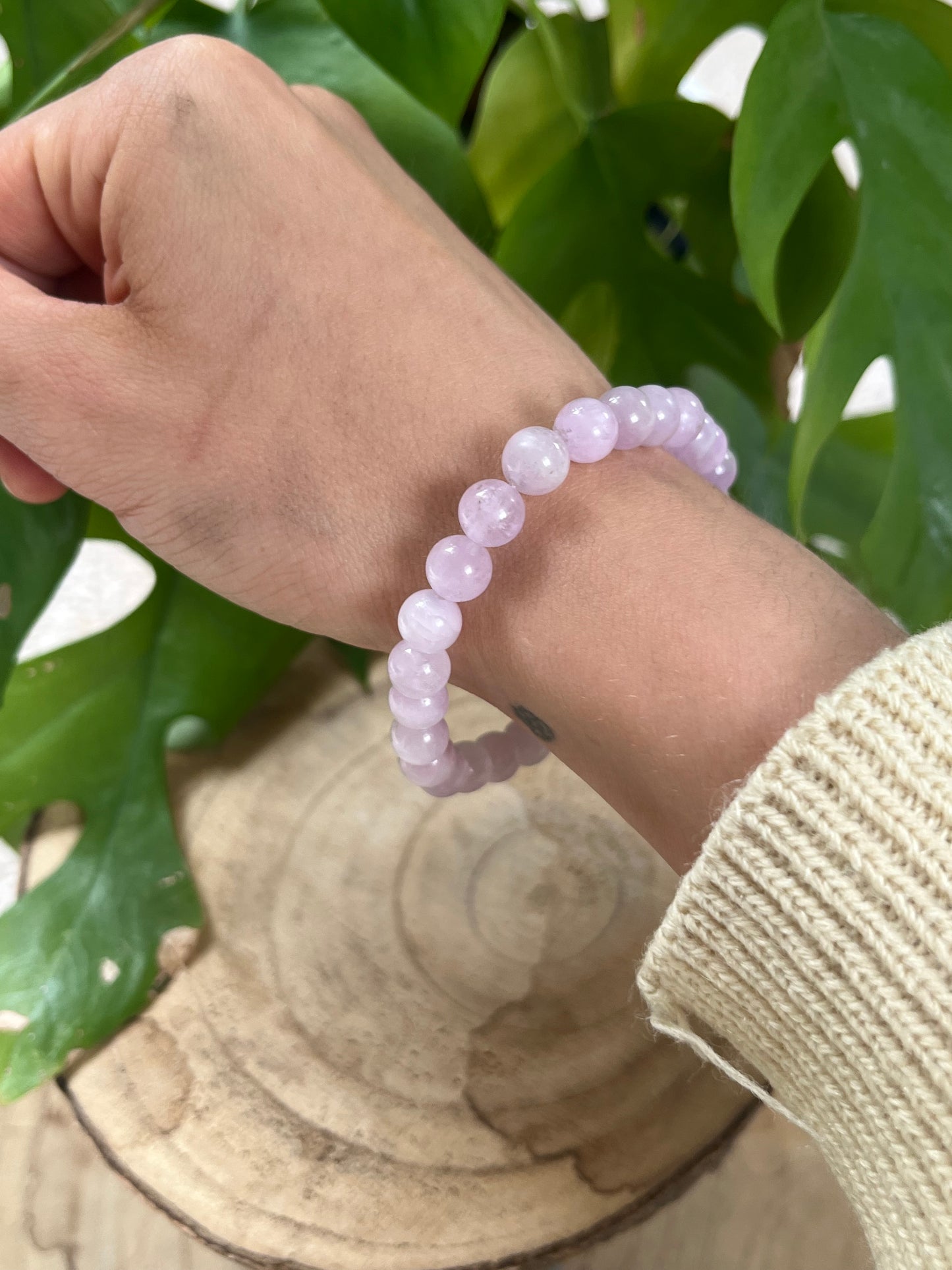 Kunzit Kugel Armband