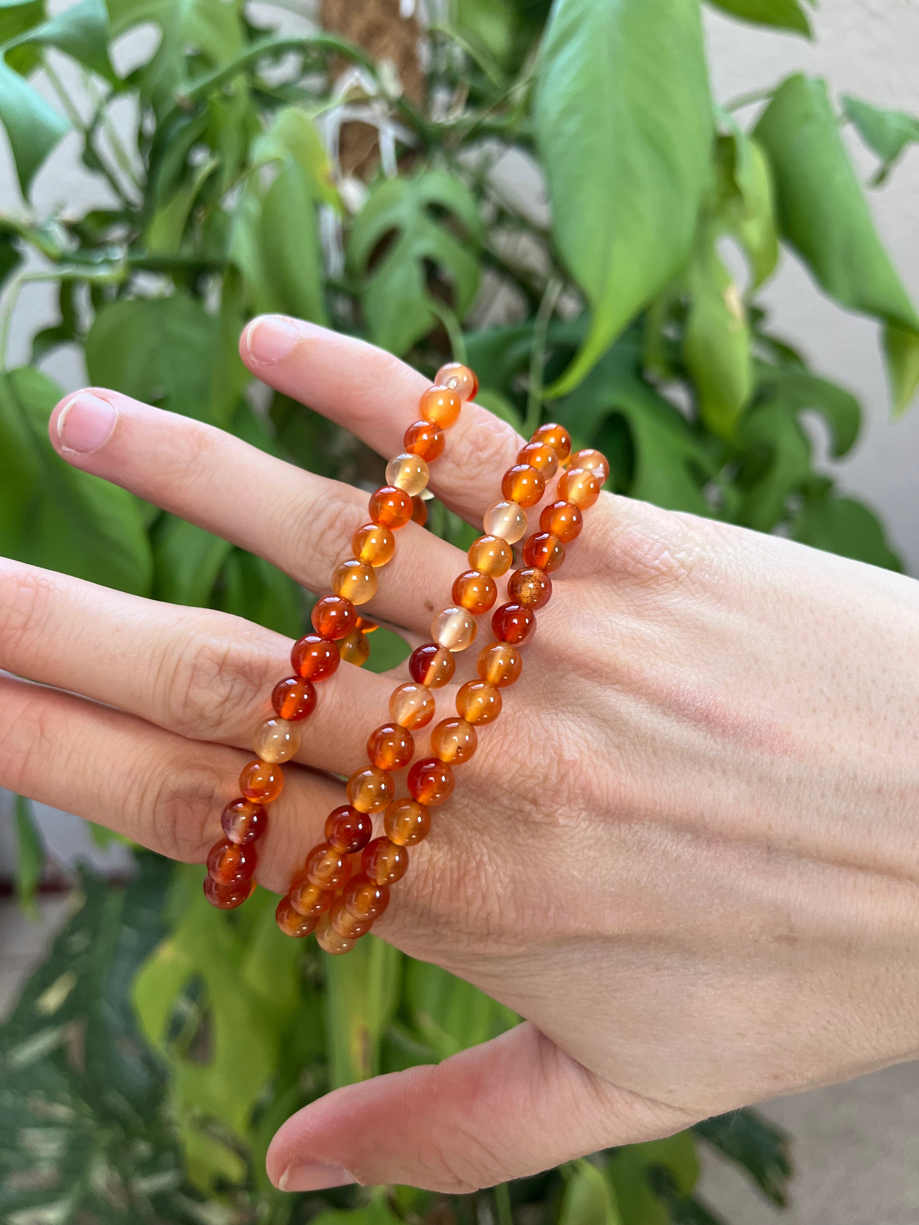 Karneol Kugelarmband – Edelstein Armband für Energie & Lebensfreude