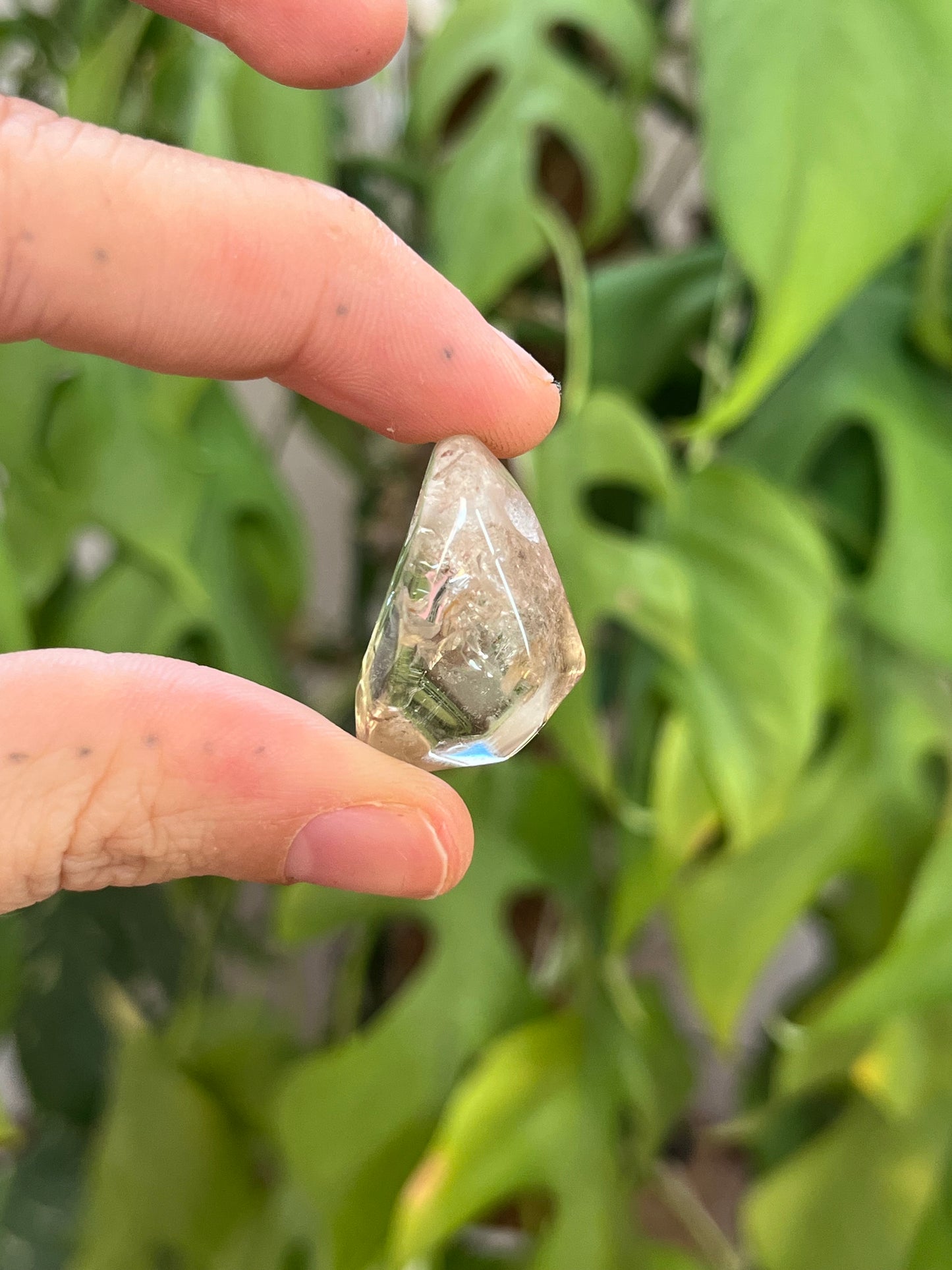 Citrin Natur Trommelstein gebohrt – Edelstein Anhänger für Fülle & Lebensfreude