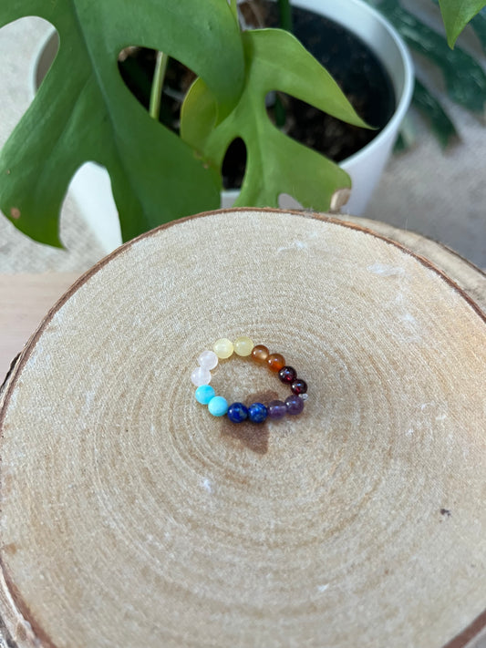 Chakra Ring elastisch - 4mm Kugeln